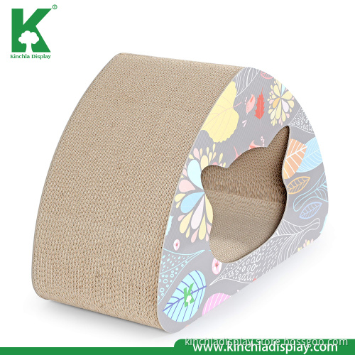 K0153 Corrugated Cardboard Cat Face Toy Cat Head Scratcher